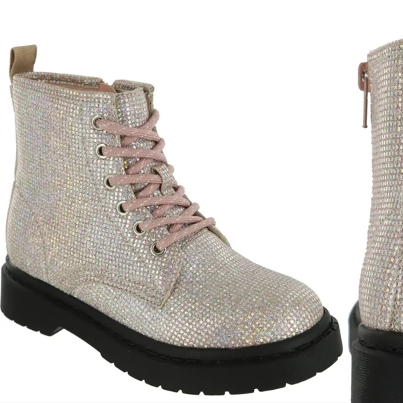 MIA Other - MIA- Little Kids' Jayn Glitter Lug Sole Lace-Up Boot
